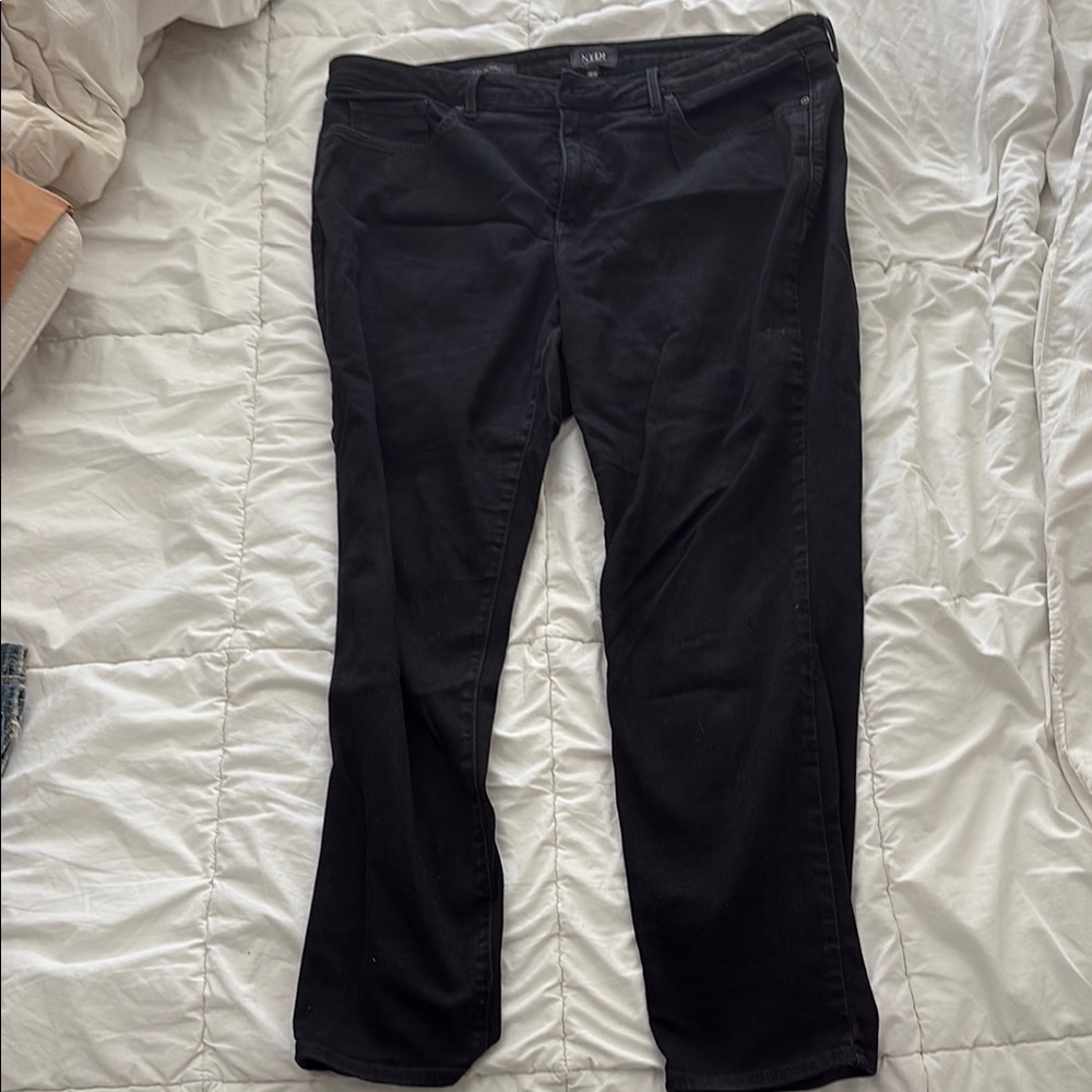 NYDJ Black Straight Leg Jeans Classic Style